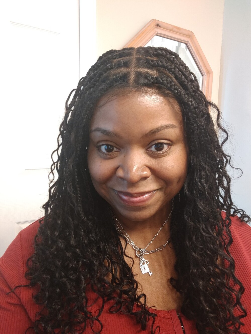 Full Lace 360 Braided Wig Black Human Hair Synthetic Braids Glueless Pre Plucked - Picture 13 of 13